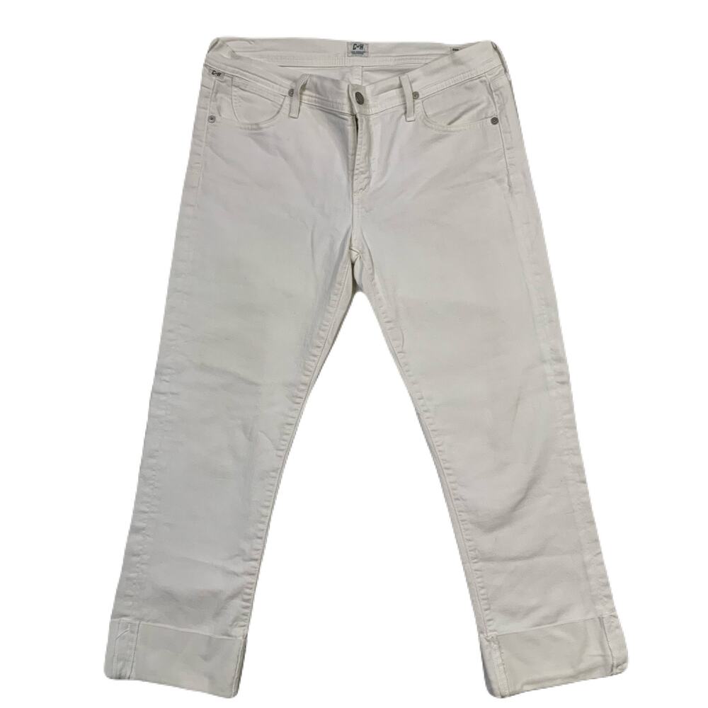 Citizens of Humanity Dani Cropped Straight Leg White capri Jeans 30